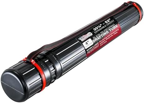 U.S. Art Supply Poster Tube - Telescoping Adjustable, 4" Diameter