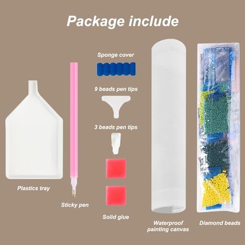 Stalente Diamond Painting Kits for Adults, Horse Round Full Drill Diamond Art Kits, 5D DIY Paint with Diamonds Crafts for Home Wall Decoration Gifts 12×16Inch