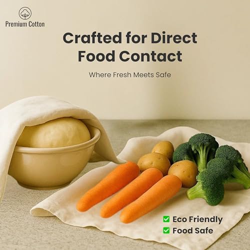 Flour Sack Dish Cloths 13x13 – 100% Cotton, Lint-Free & Highly Absorbent Kitchen Dishcloths (4 Pack), Quick-Dry Dish Cloth for Washing Dishes, Cleaning, Polishing & Household Tasks, Natural
