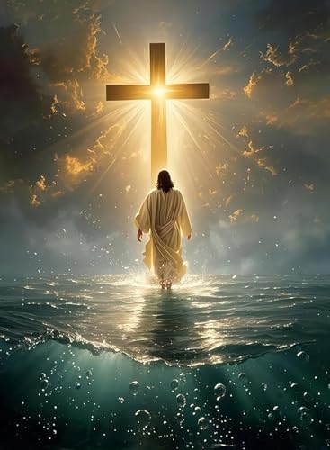 Jesus Paint by Numbers Kit for Adults Framed Canvas 12X16 in, Frameworkless