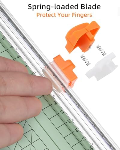 Firbon A5 Paper Cutter, Small Straight Paper Trimmer with Side Ruler | Morandi Compact Design | Cuts Photo, Cardstock, Labels & Coupons | Portable Desktop Slicer | Scrapbooking & Craft Projects