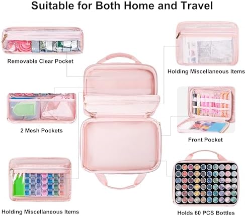 Leudes Diamond Art Storage Painting Case 60 Slots Bead Art Kits for Adults