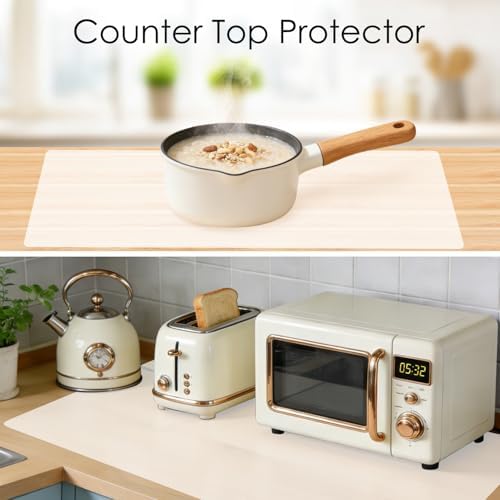 2mm Thick Extra Large Silicone Mat for Kitchen Counter 39.4"x23.6" Silicone Table Mat for Resin Workbench Mat Heat Resistant Mat Coffee Bar Mats, Translucent Extra Large Quartz Countertop Protector