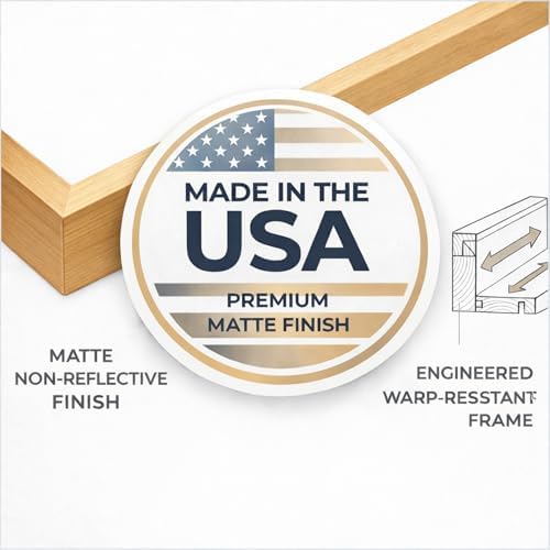 ART Floating Canvas Frame for 1"–1.25" Deep Gallery-Wrapped Canvas, Wood-Look Floater Frame for Stretched Canvas Prints & Wall, Light Oak, 20" x 36"