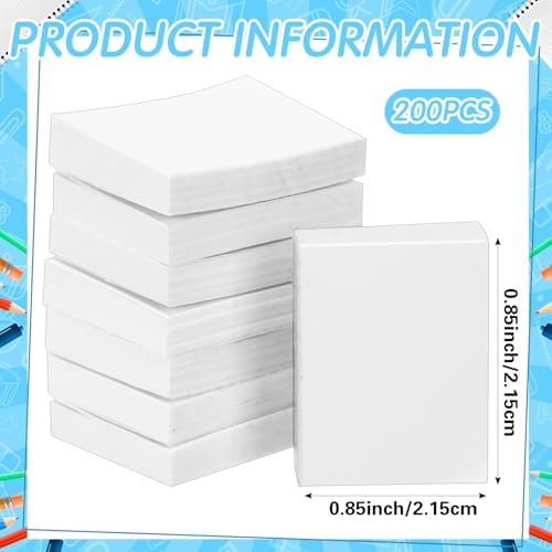 200 Pcs Miniatures White Books Blank Dollhouse Books 1: 12 Scale Mini Book Model DIY Crafting Accessories Tiny House Ornament for Dollhouse Bookshelf Decoration