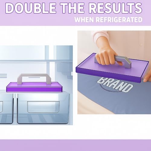 HTV Cooling Block with Handle for T Shirt, 9.5" x 4.72" Craft Tool Cooler for Heat Press, Heat Transfer Vinyl, Sublimation Paper, DTF Film, Sublimation HTV, Iron on Vinyl, Heat Transfer Paper