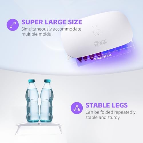 LET'S RESIN UV Resin Light, Portable Curing Lamp, White | Portable UV Resin Lamp Provides a Practical Curing Area for Jewelry Making, Resin Molds and DIY Craft Projects