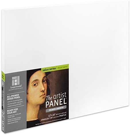 Ampersand Primed Smooth | 12x16 | 7/8" Cradled | Smooth Gesso Panel