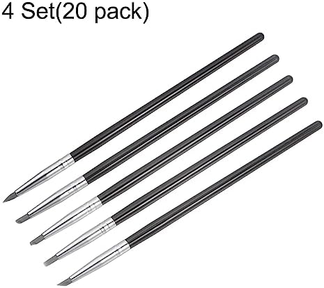 HARFINGTON 20pcs Clay Sculpting Tool Set, Clay Sculpting Shaper Rubber Tip Shaping Pen Silicone Brushes Shaping Carving Tool for Ceramic Sculpture Polymer Clay, Gray