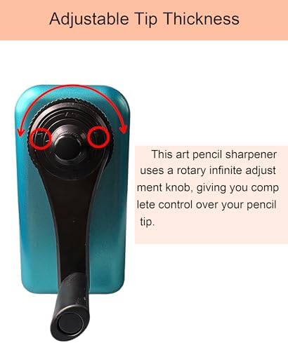 Artist Pencil Sharpener for Colored, Charcoal, Sketching & Writing Pencils – Creates Sharp Tips for 6.5mm-8mm Art Pencils