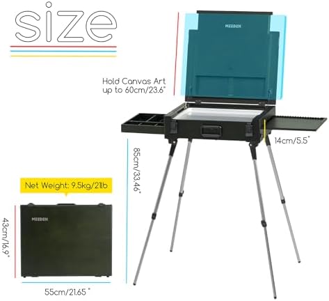 MEEDEN PRO French Easel Box: 21lb/9.5kg Heavy Duty Plein Air Sketch Easel