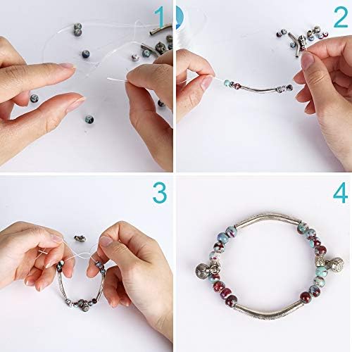 YGDZ 1mm Bracelet String, Elastic String Stretchy Bracelet Beading Thread String for Bracelets Jewelry Making, 1 Roll 100m (1.0mm)