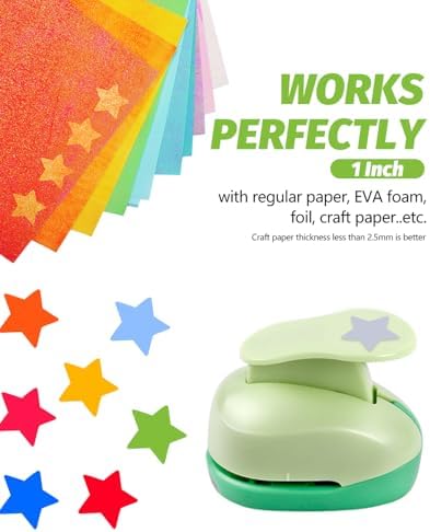 UCEC Craft 1 inch Star Hole Punch, Star Punch, Christmas Punch Puncher for Paper Crafting Scrapbooking