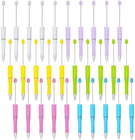 30Pcs Beadable Pens Beaded Ballpoint Pens Bulk for DIY Writing Easter