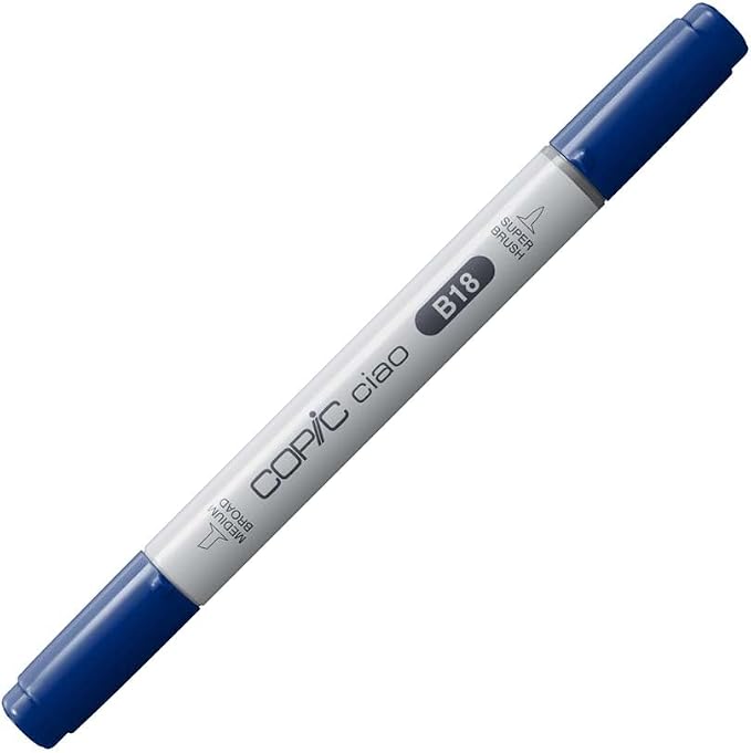 Copic Markers B18 Ciao with Replaceable Nib, Lapis Lazuli