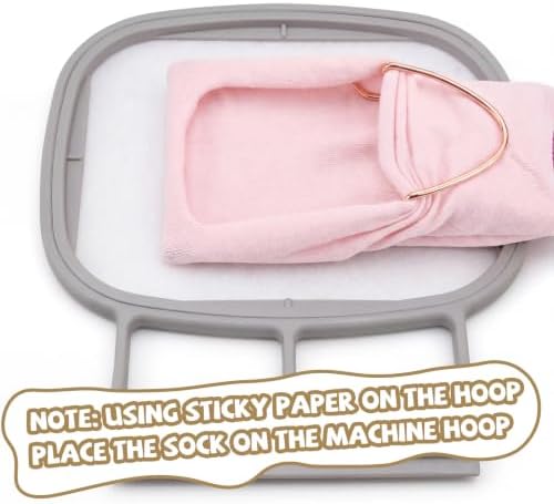 Twistover 4 Pcs 4 Pcs Sock Hoop for Embroidery Machine Sock Embroidery Tool Hoops Aid Gift for Crafting Enthusiast Accessories (Adults)