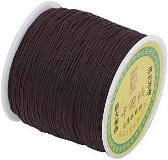 Elecrelive 100 Yards 0.8mm Coconut Brown Nylon Cord String Macrame Rope