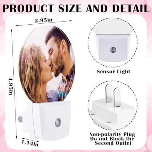 Tujoe 6 Pcs Halloween Plug into Wall Night Light Sublimation Blank, Round