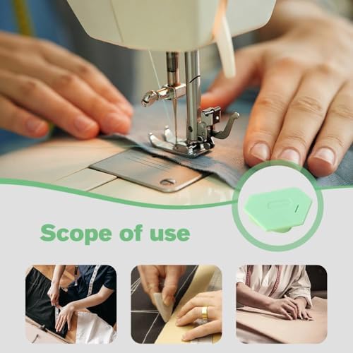 Magnetic Seam Guide for Sewing Machine,2025 New Multi-Purpose Tool Polygonal Strong Magnetic Gauge,Polygonal Multifucntional Seam Guide Hemmer with Scale,Sewing Accessories Supplies (Pink)