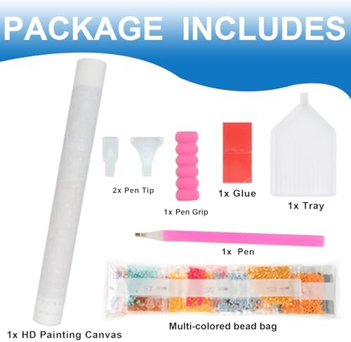 MVVMTOP 4th of July Diamond Painting Kit for Adults, Patriotic Independence Day Decor with American Flag and Wave, 5D Full Drill Round Diamond Art Kit, DIY Crystal Rhinestone Embroidery Painting
