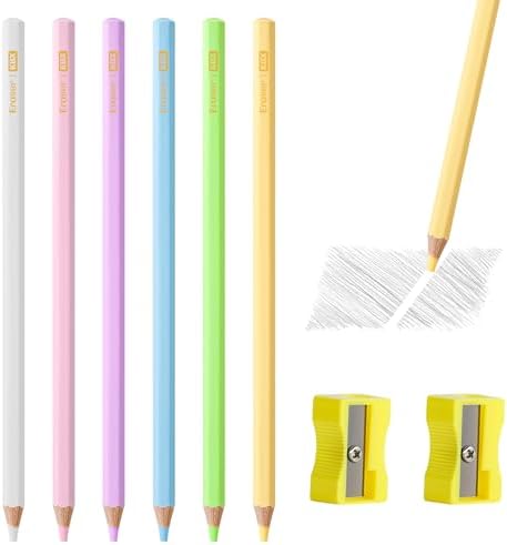 BAYTORY 8Pcs Pen Style Eraser, Fine Detail Art Erasers with 2Pcs Sharpener