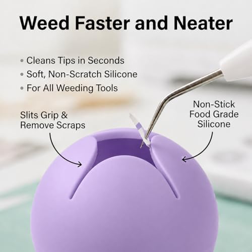 iVyne Berry Suctioned Vinyl Weeding Scrap Collector & Holder for Weeding Tools for Vinyl - Purple