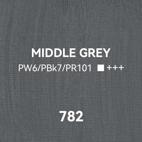 PHOENIX Middle Gray Oil Paint - Studio Oil Paint Single Large Tube - 170ml / 5.75 Fl oz. Middle Grey 782