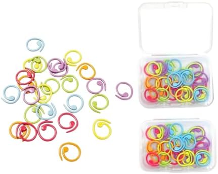 Hilsayum 30Pcs Multicolor Spiral Stitch Markers Knitting Stitch Rings Mini Size Crochet Markers Knitting Tool for Weaving Crocheting and Knitting