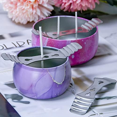 10-Pk Stainless Steel Wick Holders, 3-Hole Centering Device, Candle Making