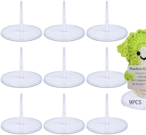 9Pcs Circular Positive Crochet Doll Stands for Animals,Flower,Amigurumi