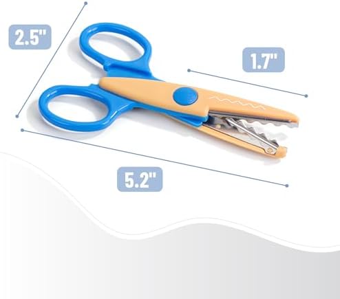 Mr. Pen- Craft Scissors Decorative Edge, 6 Pack, Spring Colors | Zig Zag Scissors for Crafting, Scrapbooking, Fancy, Pattern, Design