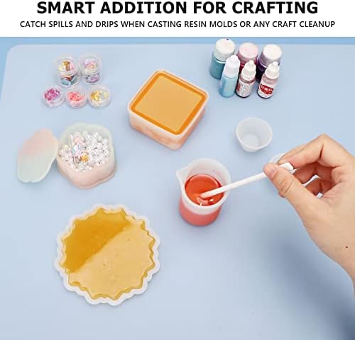 Gartful Extra Large Silicone Craft Mats, 35.4" x 23.6" Silicone Sheet, 1.8mm Thick Multipurpose Pad for Jewelry Casting Resin Mold, Nonstick Placemat, Countertop Protector, Counter Table, Translucent