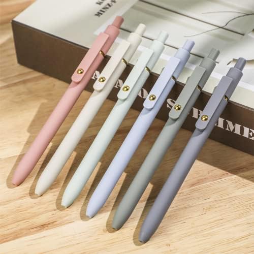 Ddaowanx Gel Pens,6 Pcs 0.5mm Retractable Quick Dry Black Ink Pens (Pack of 2)
