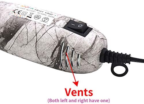 mofa Resin Heat gun,6.6ft Cable 300W Heat Gun for Crafts,Acrylic Paint Dryer Multi-Purpose Electric Heating Nozzle (Marble)