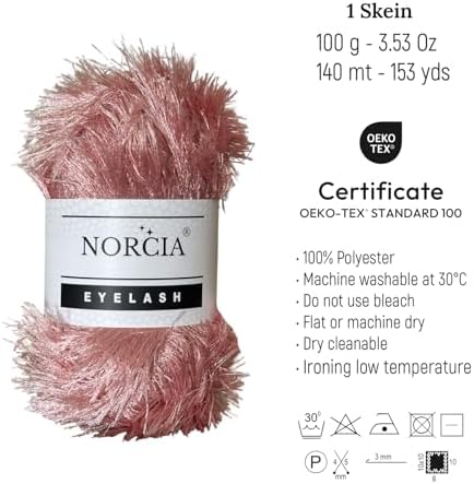 Eyelash Yarn Fun Fur Yarn(3 * 100g-3.5oz) (3 * 153yds-140mt) Fuzzy Premium Soft Crochet DIY Hand Knitting 100% Polyester