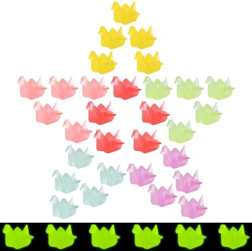 30PCS Origami Crane Mini Resin Figurines
