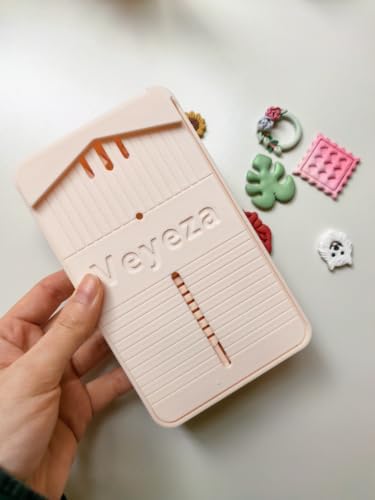 Polymer Clay Earring Drill Guide,Cornstarch Tapper Box for Polymer Clay,Detachable Curved Strip-Shaped Clay Tools,3 in 1 Clay Tools for Precise Drilling of Earring Jewelry and Necklace Pendant