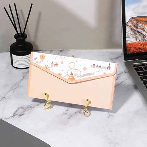 10 Pcs 4 Inch Plate Stands for Display, Gold Iron Small Easels Tabletop Picture Stand Multifunctional Foldable Display Stands for Plates, Pictures,Photos, Cards, Books, Frames, Paintings