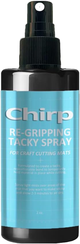 Chirp Tacky Spray for Craft Cutting Mats – Revive the Stickiness on Your mats for Vinyl, Art, Scrapbooking