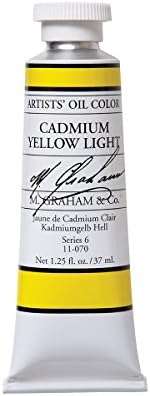 M. Graham Artist Oil Paint Cadmium Yellow Light 1.25oz/37ml Tube