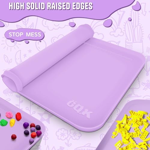 Silicone Art Mat for Crafts with Raised Sides to Stay Tidy, 24" x 16"
