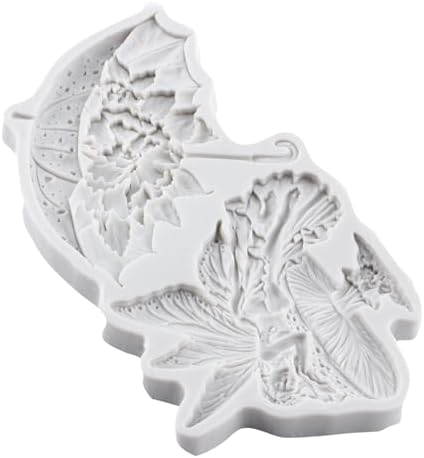 Flower Fairy Polymer Clay Molds Mushroom Elf Umbrella Silicone Mold