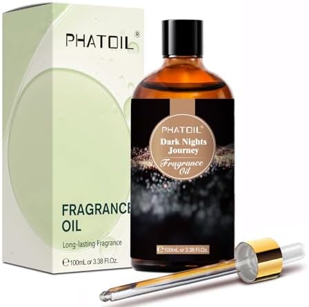 Dark Nights Journey Fragrance Oil for Diffuser, Aromatherapy 3.38FL.OZ | Long Lasting Scented Oils For Humidifier, Air Freshener, DIY Soap Candle, Scent Project Making, Aroma Oil for Home Freshening