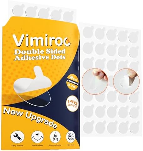 Sticky Dot Double Sided – 140pcs Easy to Peel Sticky Adhesive Dots,Clear Removable Glue Poster Dots Double Sided for Crafts, Posters, Balloons, and DIY Projects