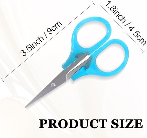 10 Pcs Small Scissors All Purpose, Stainless Steel Sharp Mini Detail Craft Scissors with Protective Cover for Embroidery, Paper Cutting, Sewing, Knitting, Crafting, 3.5" (Pack of 3)