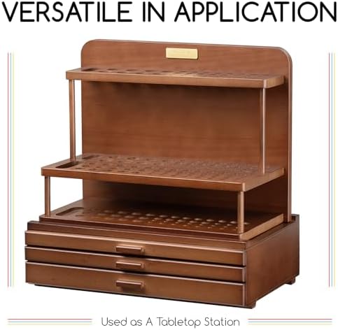MEEDEN PRO Supply Storage Box - 3 Tier Wood Artist Drawers Art Supply Box