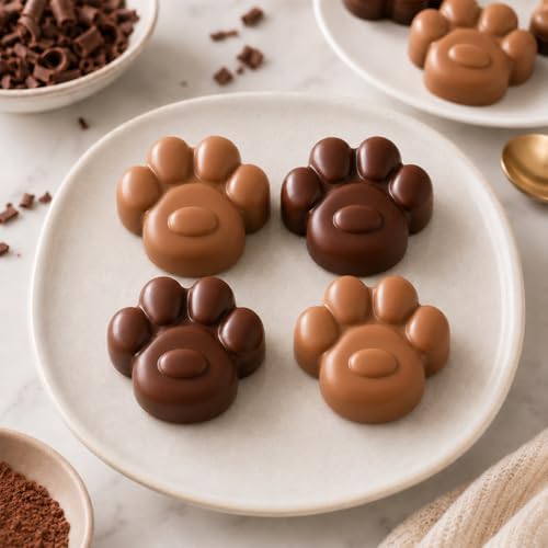 2Pack Cat Paw Silicone Soap Mold Cat Paw Handmade Soap Making Mold 3D Cat Paw Silicone Mold Cat Paw Mold Non-Stick Handmade Soap Mold for Soap Candle Lotion Bath Bombs Resin Wax Cake Chocolate Candy