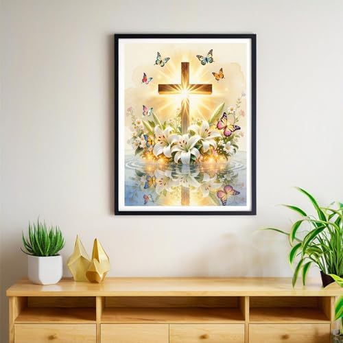 bleihum Cross Diamond Art Kits for Adults 12x16inch