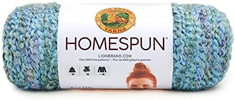 Lion Brand Yarn Homespun Yarn, Soft Bulky Yarn for Knitting, Crocheting, and Crafting, 1 pack, Windsor
