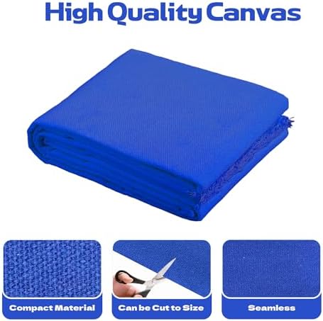 10oz Natural Cotton Blend Canvas Fabric, Duck Canvas Fabric, 60'' Wide for Arts & Crafts, Painting, Handmade Home Decor (Navy, 1 Yard)